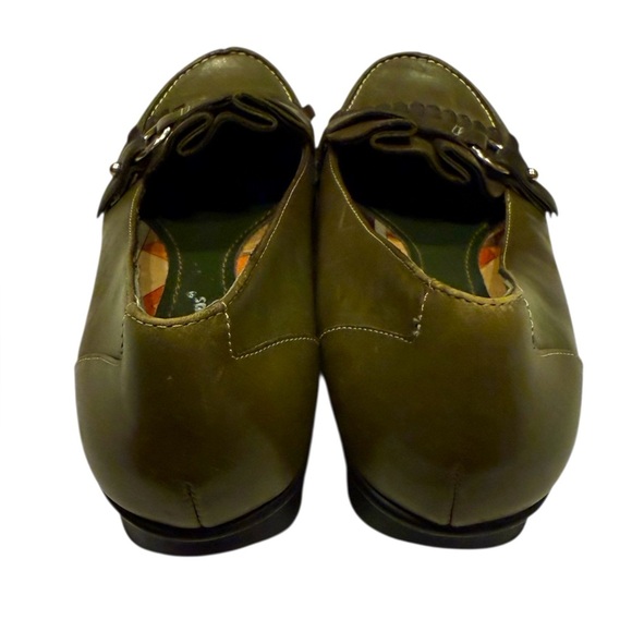 BareTraps Khaki Loafers with Dark Brown Accent - Picture 3 of 7